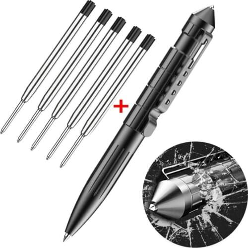 Tactical Pen Self Defense Pen Glass Breaker Multi Tool Aviation Aluminum Alloy Outdoor Tool EDC Survival Writing Ballpoint Pen