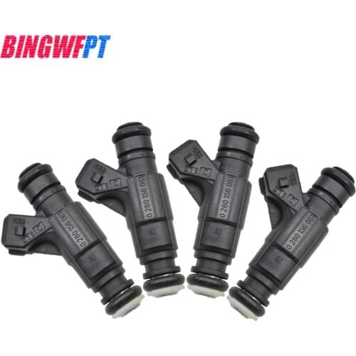 4PCS Fuel Injector Nozzle 0280156061 06A906031BA For VW Golf Jetta Beetle For Audi TT Quattro Passat 2000-2006 4cyl 1.8L