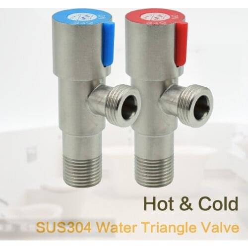 Hot Water Triangle Valve Cold Water Triangle Valve G1/2 Thread Angle Valves for kitchen bathroom toilet heater sink