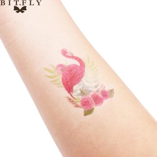 BITFLY Cartoon Unicorn Temporary tattoo sticker for Kids Girls favor flamingo dream chaser waterproof tattoo sticker Party DIY