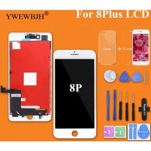 YWEWBJH 5PCS Grade AAA LCD 5.5 inch For iPhone 8 Plus LCD Display Touch Screen Digitizer Assembly Replacement Good 3D Free