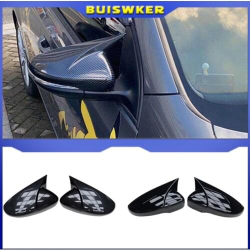 Mirror Cover Bat Mirror Cover For Volkswagen Scirocco Mirror Cover Piano Black 2 pcs Left-Right 2008-2017