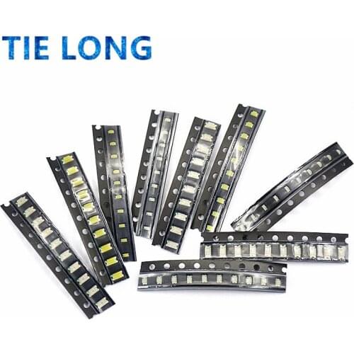 100pcs 0402 0603 0805 1206 1210 smd led Red Yellow Green White Blue light emitting diode Clear LED Light Diode Set