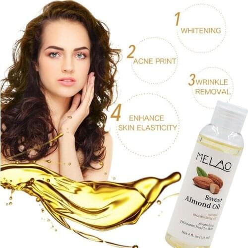 118ml Sweet Almond Oil Natural Plant Essential Oils Body Skin Massage Oil Relaxing Moisturizing Spa Body Smoothing Base Car Y1R8