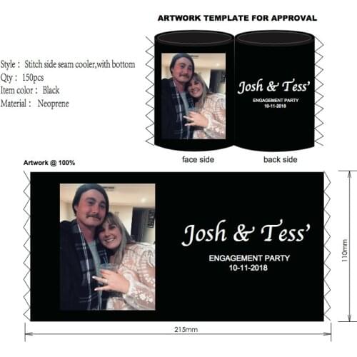 150pcs/lot Custom Logo Stubby Cooler Neoprene Stubby Holders Insulated Can Cover Wedding Picnic Can Cooler Bag Custom Coolers