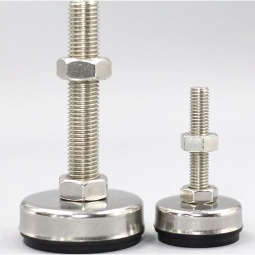 4pcs M8/M10/M12 Articulated Leveling Foot 43mm Base Dia. Adjustable Foot Cups for Furniture/Pipe Rack