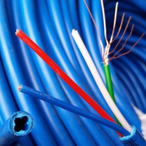 5m/lots mining cable flame retardant communication wire line cable MHYV2core7/0.28/0.37/0.43/0.52 copper blue mineral cable