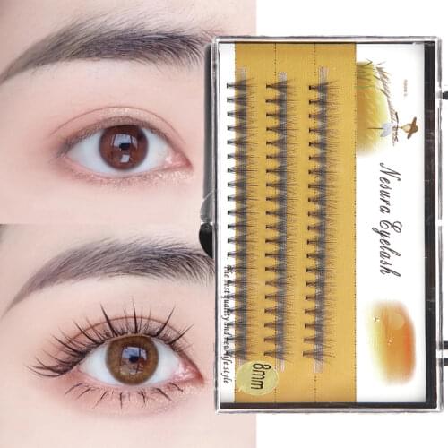 60 Cluster/box Individual Eyelashes 0.07/0.1thick Cluster Eyelash Extension 3D Lashes Natural False Eyelashes Wholesale Beauty