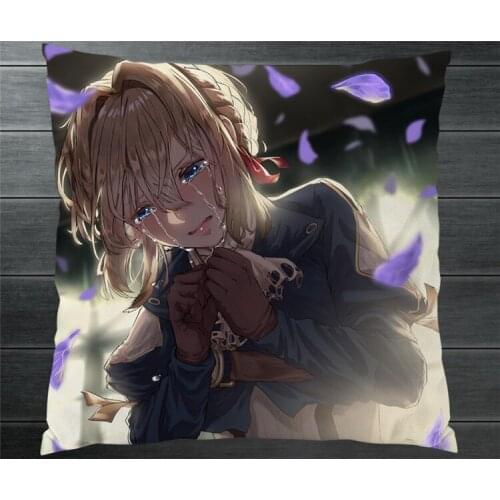 Anime Violet Evergarden Two Side 40x40cm Pillowcases Pillow Cushion Case Cover Violet Evergarden Cosplay Collection Gift P15