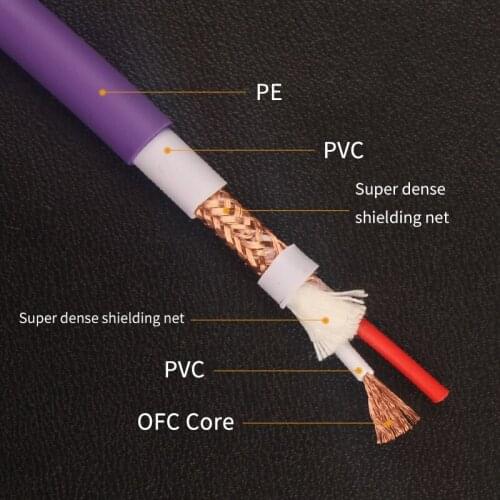 Audiophile 6N Oxygen-free Copper DIY HIFI Audio RCA / XLR Balanced Bulk Cables