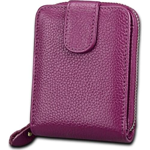 Business Card Holder Prevent RFID ID Credit Card Holder Case Wallet Women/men Zipper Card