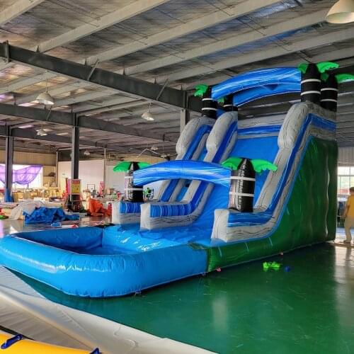 Popular fun game inflatable slide for sale inflatable land slide for kids