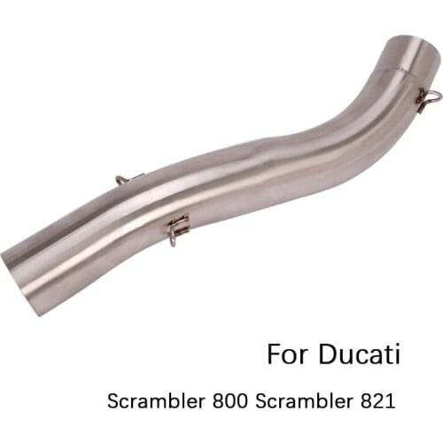 For Ducati Scrambler 800 Scrambler 821 Motorcycle Exhaust Pipe Middle Link Pipe Slip On 51mm Muffler Stainless Steel MONSTER 797
