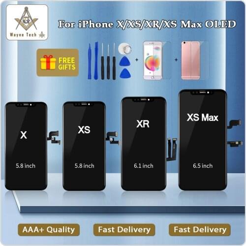 100% Tested Guarante For iPhone X XR XS XS MAX Display OLED 6.5 inch For iPhone XS MAX AMOLED Display Screen Replacement