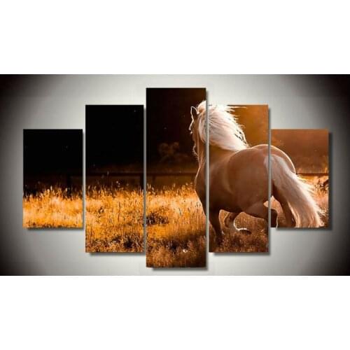 HD Print 5 Pcs canvas art horse painting modern home decor wall art picture living room decor print Painting on canvas/PT0356