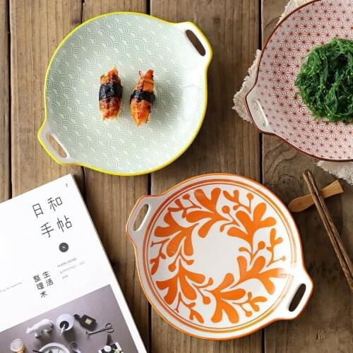 Ceramic Plate Large Steak Dish Dinner Saucer Porcelain Sushi Storage Decorative Dinnerware Household Kitchen Supplies Tablewre