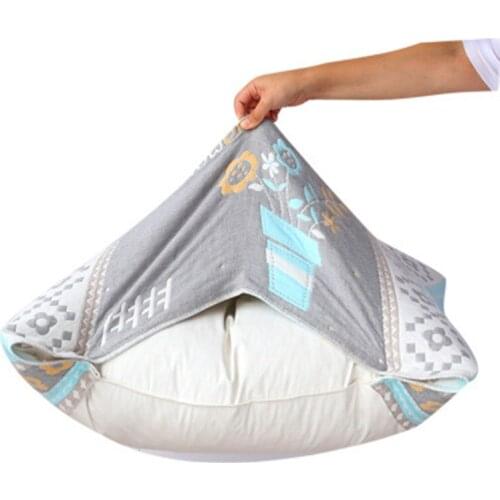 100%Cotton Pillow Cases Mod Cartoon Button PillowCases Winter Bedding Set Soft Warm For Home Bed Pillow Towel Cover Bedding