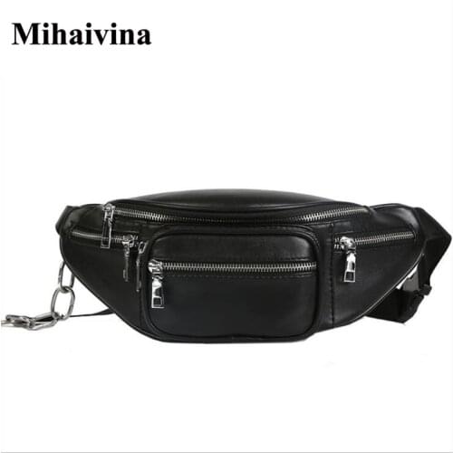 Mihaivina Fashion Unisex Waist Belt Bags Fashion Circular Chest Pack Bag Casual Women Shoulder Bags Men Travel Bag Waist Pack