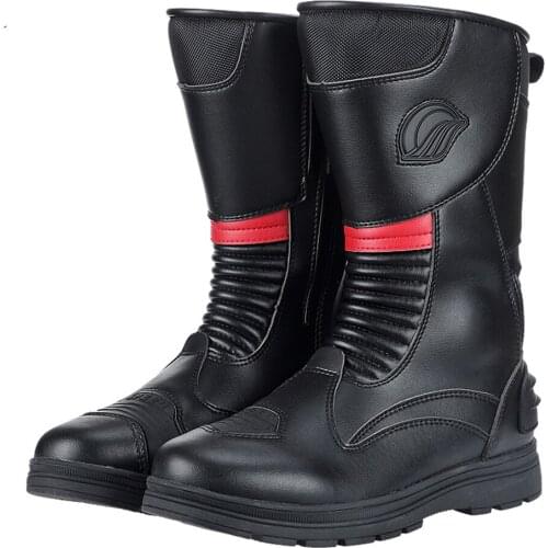 Motorcycle Boots PU Leather chaussures protection moto Boots Summer Breathable Botas De Moto Motorbike Riding Boots Botas Moto