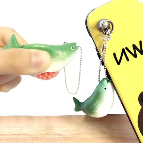 Squishies Kawaii Fish Squishy Slow Rising Soft Squeeze Stuffed Kids Toys Keychain Mobile Phone Strap Fun Pressure Release Gift
