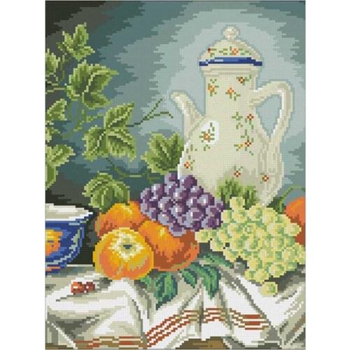 Fruit grapes and oranges patterns counted 11CT 14CT 18CT Cross Stitch Set DIY Cross-stitch Kits Embroidery Needlework Home Decor