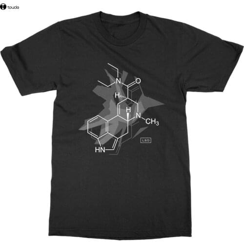 New 2019 Hot Summer Casual Printing LSD Chemistry Science Molecule Lab Experiment Neuro Hormone Drug Acid Tee Shirt