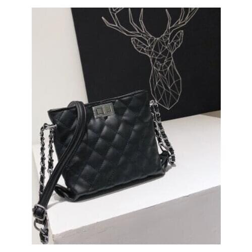 Newly Arrived 2021 Fashion Plaid Handbags High quality PU Leather Women bag Simple Wild Chain Tote Shoulder bags Crossbody bag