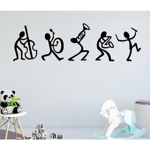 New Design Music Band Vinyl Wall Sticker Art Decor For Kids Room Baby Room Decoration Wallstickers Mural Decal