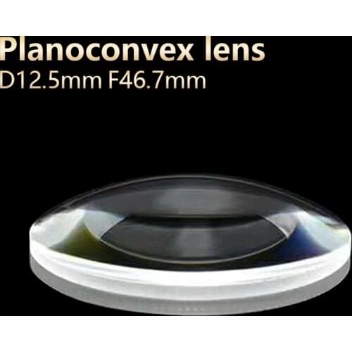 Plano convex lenses galss Optical lens DIY Telescope Microscope eyepiece spotlight D12.5mm F46.7mm Customizable