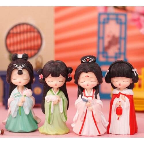 Creative Resin Crafts Antique Girl Ornaments Hanfu Girls Ornaments Gifts for Girls Home Decoration Accessorie Desk Car Decor