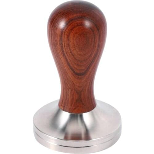 Coffee Tamper Wood Handle Coffee Powder Hammer 58.35Mm Cafe Accessories