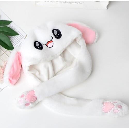 Funny Rabbit Ear Party Hats Lovely Autumn Winter Warm Plush Caps White Bone Bonnet Corros Party Supplies Women Girl Hats 3