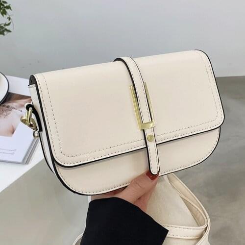 High Quality Women Leather Handbags Sac Female Simple Shoulder Bag White Crossbody Bags Women Designer Flap Messenger Bag Ladies