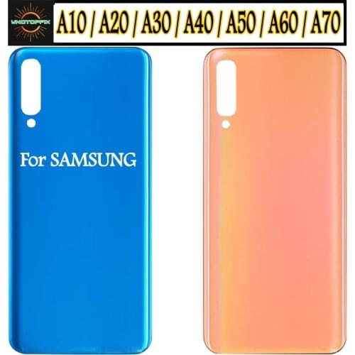 For Samsung Galaxy A50 A10 A20 A30 A40 A60 A70 Battery Cover Back Glass Door Rear Housing Case For Samsung A10 A20 Back Cover
