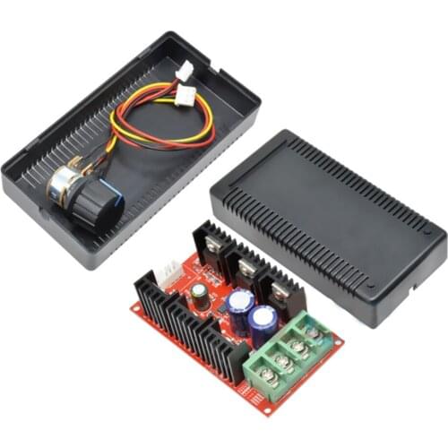 1PCS Hot Sale 2000W 40A 9-50V Adjustable PWM DC Motor Speed Controller with Extension Cord HHO RC Car Fan Speed Regulator