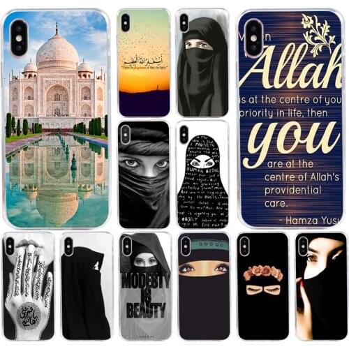 128H Muslim Girl al Islam Soft Silicone Tpu Cover phone Case for iphone 5 5s se X XR XS Max case