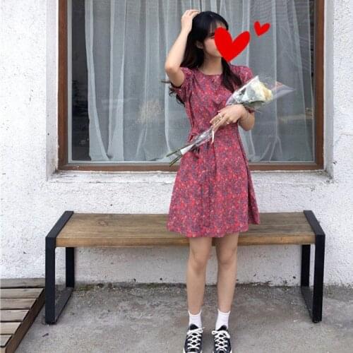 2021 Plus Size Floral Print Summer Dress Evening Long Vintage Dresses Oversize Short Sleeve Beach Women Dress Robe Vestido Prom