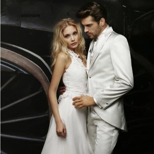 Satin Men Suits Wedding Suits Evening Party Prom Custom Slim Fit Groom Tailored Tuxedos Best Man Terno Masculino 3 Pieces