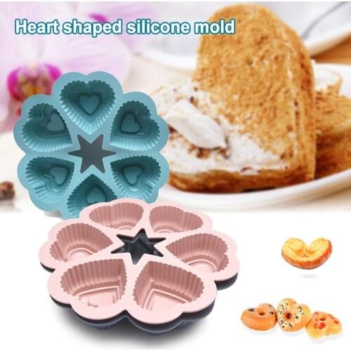 3D Love Heart Shaped Molds Silicone Mousse Cake Mold Trays DIY Supplies for Home Kitchen XH8Z