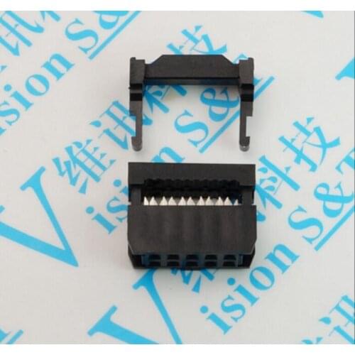 50 Pcs 0.1" 2.54mm Pitch FC- 6/8/10/12/14/16/18/20/24/26/30/34/40 Pin Female IDC Socket Plug Ribbon Cable Connector