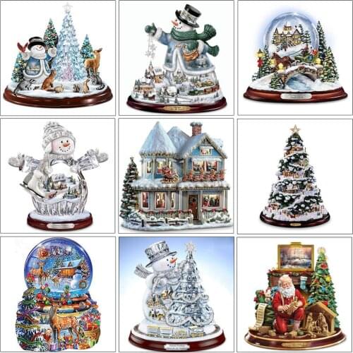 5D Diamond Painting Mosaic Christmas Decoration Ball DIY Full Diamond Embroidery Diamond Cross Stitch Christams Gift for Kids