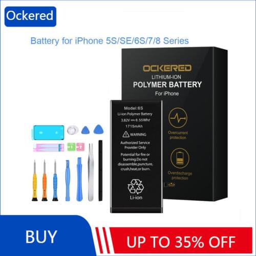 Ockered Replacement Battery for Iphone 6P 2915mAh Battery for IPhone 5S 6 6s SE 8 7 6SP 8P 7P Batteries with Disassemble Tool