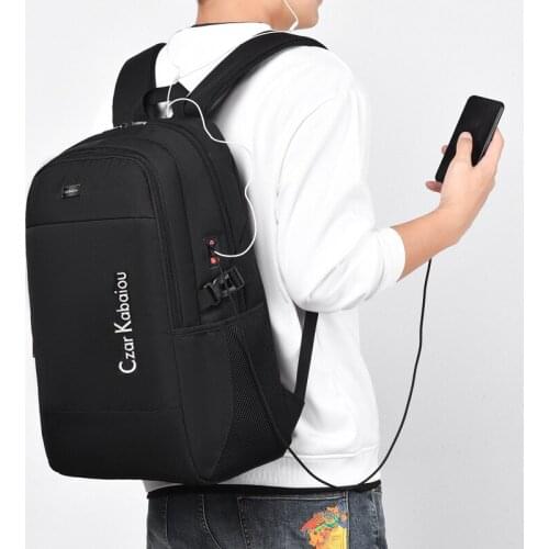 Large Capacity Backpack Men Laptop USB Charging Oxford Male Backpack School Bag for Boys Teen 2021
