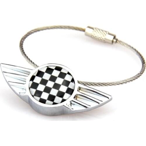 Brand New Steel Wire Car key Chain Keyring Keychain FOB Remote Key Cover Trim For All Mini Cooper F/R Series Car Key Accessories