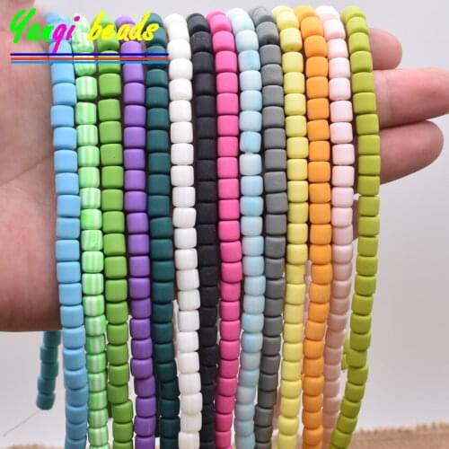 6mm Barrel Bead Polymer Clay Tube Beads Loose Spacers Beads for Jewelry Making DIY Findings Bracelet Wholesale