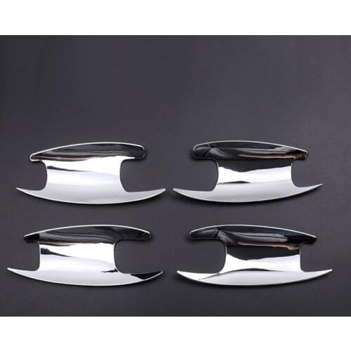 4pcs For Mercedes Benz W213 E Class 16-17 W205 C-class GLC X253 ABS Chrome Polish Silver Door Bowl Cover Trim Car Accessories