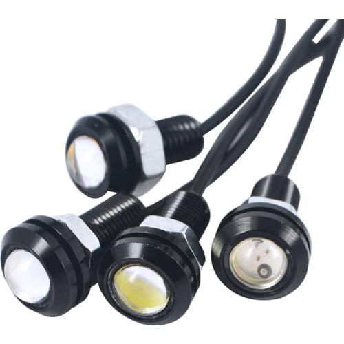 Kebedemm 18mm Bright Car Auto LED Daytime Running Light Eagle Eye Waterproof cob drl Parking Fog Light Strobe Light Brake Lamp