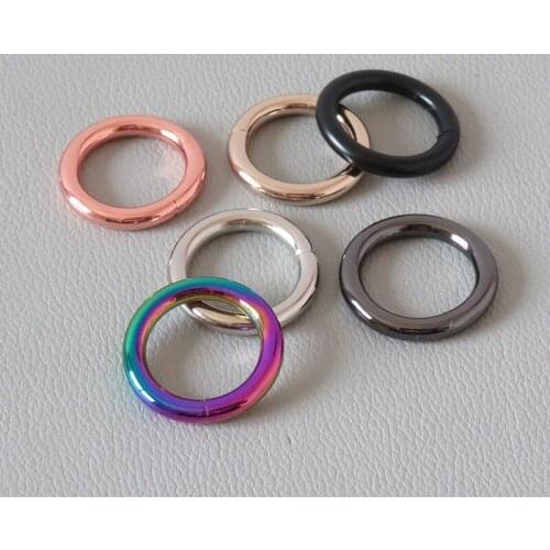 100Pcs 20mm Metal Ring For Bag Straps Accessory Belt Loop O Shaped Buckle Hardware Pet Dog Collar Harness Sewing Grament Clasp