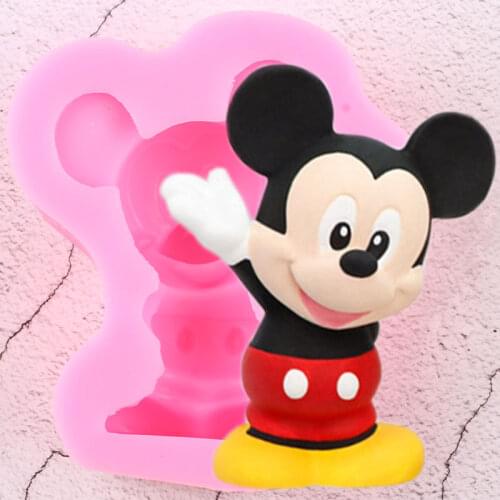 Disney Cartoon Mickey Silicone Mold Mouse Chocolate Fondant Cake Decorating Tools Soap Resin Aromatherapy Candle Plaster Moulds