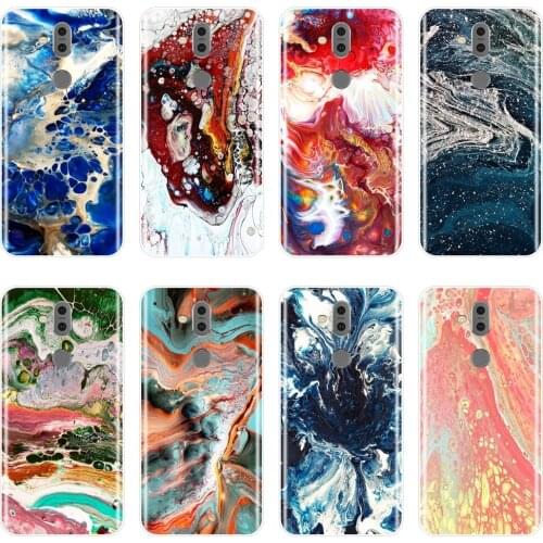 Soft Phone Case For Nokia 7.1 6.1 5.1 3.1 2.1 Marble Blue Stone Texture Silicone Back Cover For Nokia 7.1 6.1 5.1 3.1 2.1 Plus
